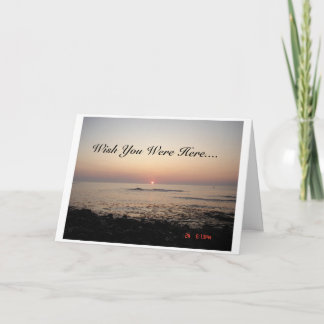 Cartão Queria Que Estivesse Aqui.