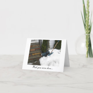 Cartão Queria que estivesse aqui...