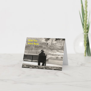 Cartão Queria que estivesse aqui, Park Bench Note Card