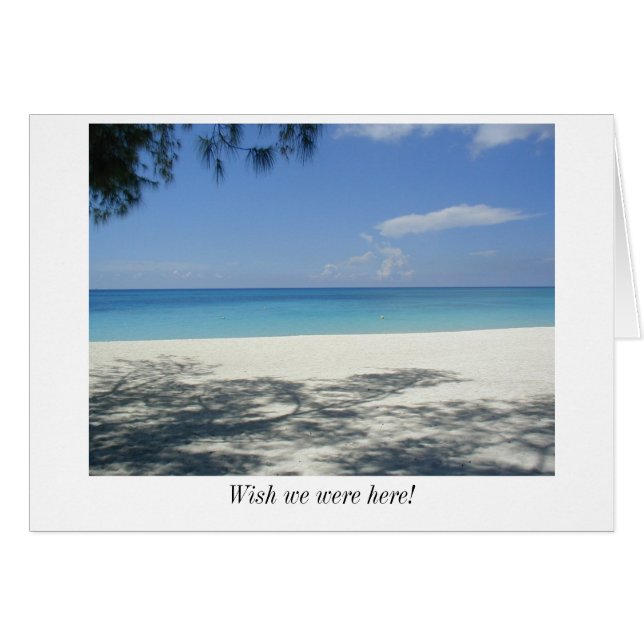 Cartão Queria que estivéssemos aqui! (Frente Horizontal)