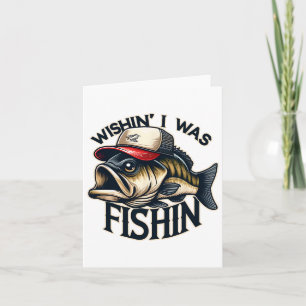 Cartão Queria Que Eu Fosse Um Pescado Engraçado Pescador