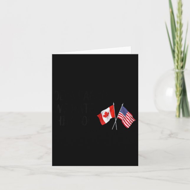 Cartão Querido Canadá, Nós O Odiamos Também (Frente)