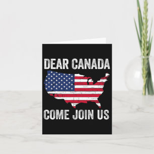 Cartão Querido Canadá Venha Juntar-Se Ao Presidente Trump