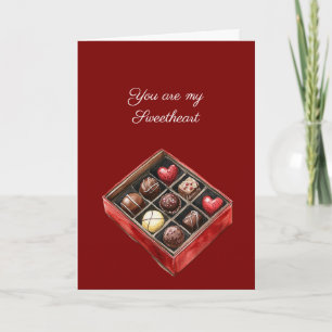 Cartão Querido Corações e Chocolates