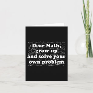 Cartão Querido Diversão De Matemática De Volta Para O Pro