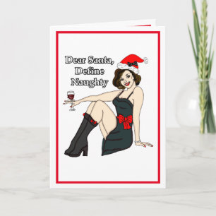 Cartão Querido Papai Noel, Defina Travesso   Humor de Nat
