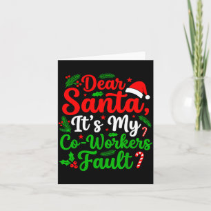 Cartão Querido Papai Noel É A Falta Dos Meus Colegas De T