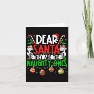 Cartão Querido Papai Noel Eles São Os Travessos Funny Chr