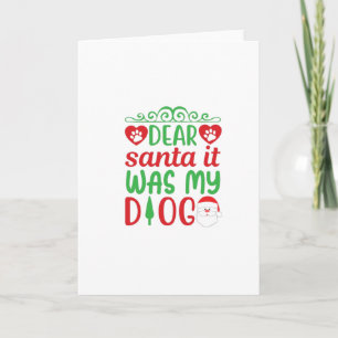 Cartão Querido Papai Noel Foi o Meu Cachorro-natal-divert
