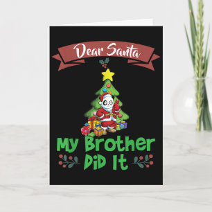 Cartão Querido Papai Noel O Meu Irmão É Culpado Natal dos