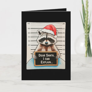 Cartão Querido Papai Noel Posso Explicar o Raccoon do Nat