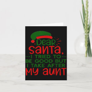 Cartão Querido Papai Noel, tentei ser bom, mas eu pego de