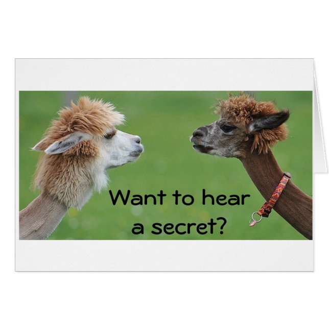 CARTÃO QUERO SABER UM "SEGREDO" - EU AMO ***VOCÊ*** (Frente Horizontal)