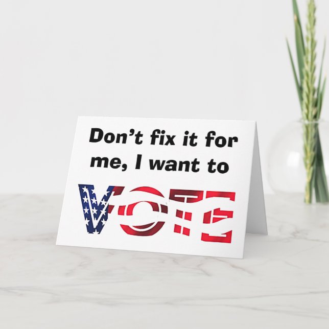 Cartão Quero Votar (Frente)