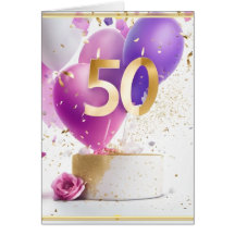 Quic 50th Birthday Greeting Card
