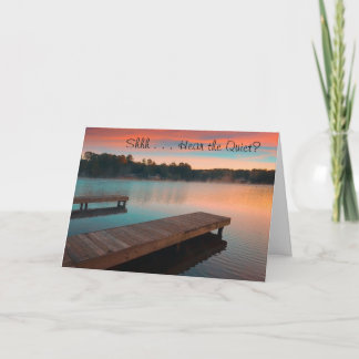 Cartão Quiet Lake at dawn greeting card