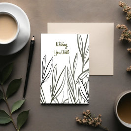 Cartão Quiet Reeds — Minimal Get Well Card