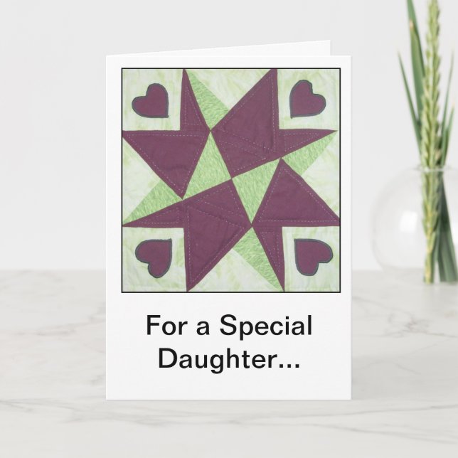 Cartão Quilt Block Encouragement Greeting Card (Frente)