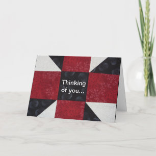 Cartão Quilt Block Friendship Greeting Card