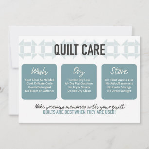 Cartão Quilt Care - Design moderno - Teal