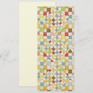 Cartão QUILT MOSAIC 4x9.25 Placa/Creme / Vertical