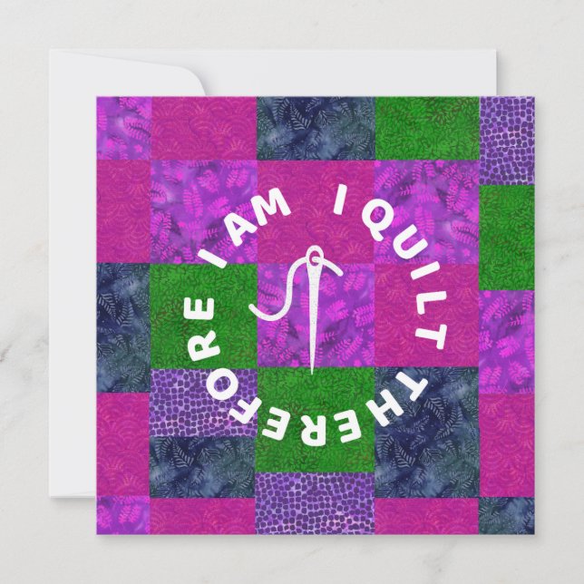 Cartão Quilter Mom Grandma quilting fabric patchwork  (Frente)