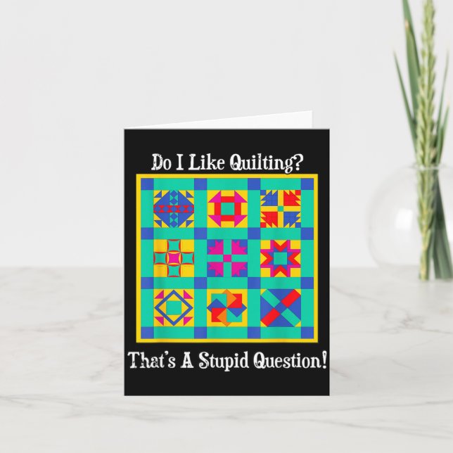 Cartão Quilters Gift Quotes Vintage Blocks Patterns Patch (Frente)