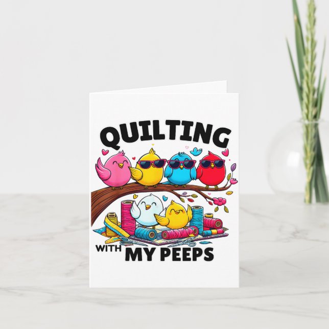 Cartão Quilting Hanging With My Funny Women Toddler Kids  (Frente)