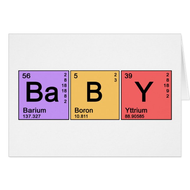 Cartão Química - Bebê (Frente Horizontal)