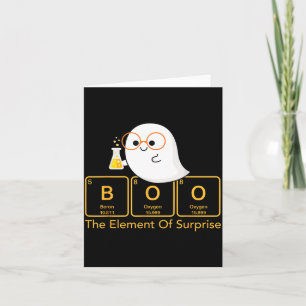 Cartão Química Boo O Elemento Surpresa Químico Fofo