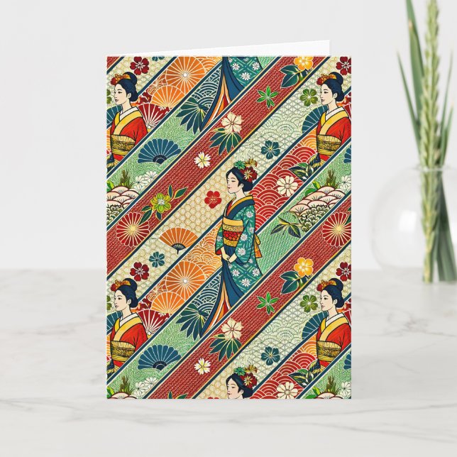 Cartão quimono japonês (Frente)