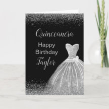 Quinceanera Silver Dress Faux Glitter