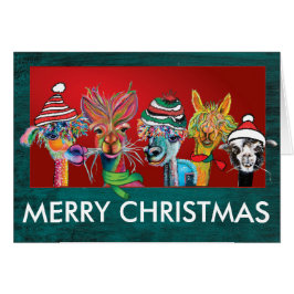 Cartão Quirky Alpacas Merry Christmas card 19-2