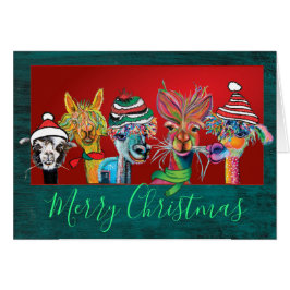Cartão Quirky Alpacas Merry Christmas card 20-1
