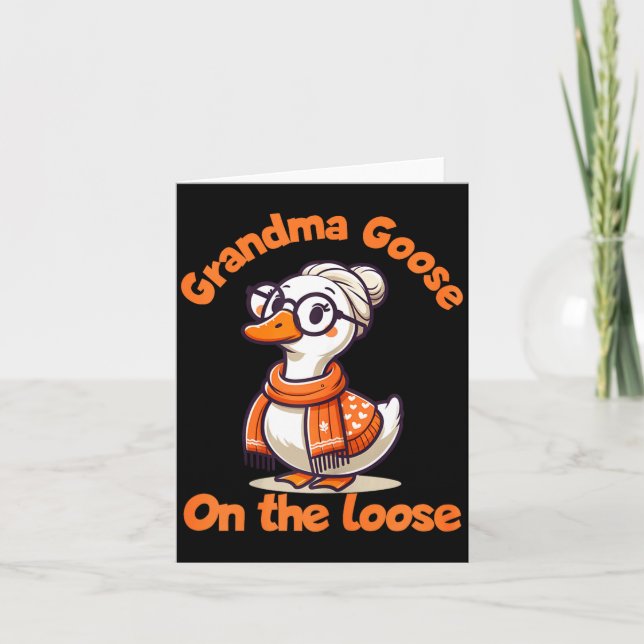 Cartão Quirky Goose Creations Funny Grandma Goose On The  (Frente)