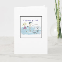 Cartão Quirky Illustrated Straight Flush