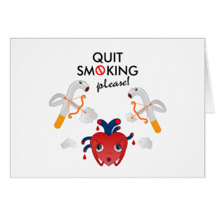 Cartão Quit que fuma por favor