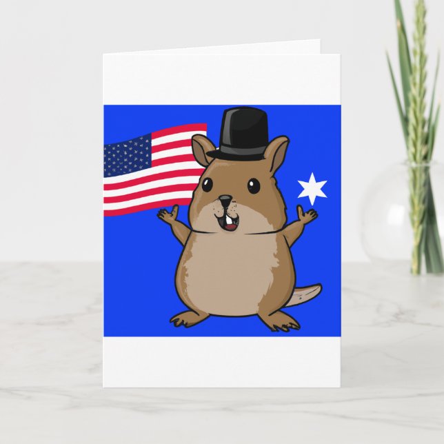 Cartão Quokka Patriótica (Frente)