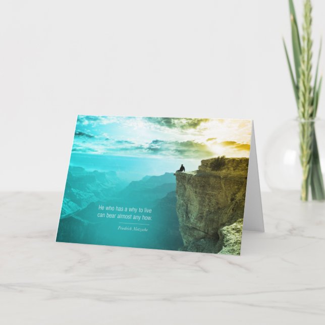 Cartão Quote Friedrich Nietzsche Nature Adventure Nature (Frente)