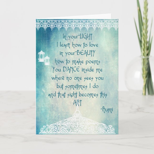 Cartão Quotes by Rumi (Greeting Card) (Frente)