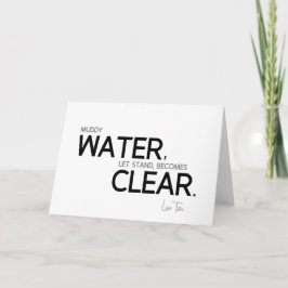 Cartão QUOTES: Lao Tzu: Muddy water