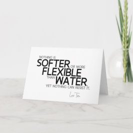 Cartão QUOTES: Lao Tzu: Softer or flexible