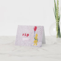 r.i.p. estêncil: menina com o balão vermelho