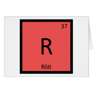 Cartão R - Roti Química Francesa Símbolo da Tabela Periód