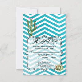 Cartão R.S.V.P. 3.5x5 Boho Cactos Cactus Succultiv