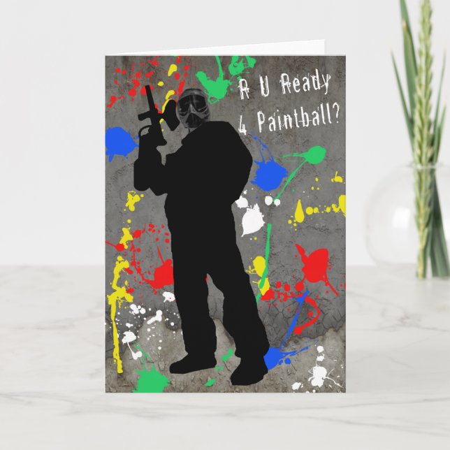 Cartão R U Ready 4 Paintball? (Frente)