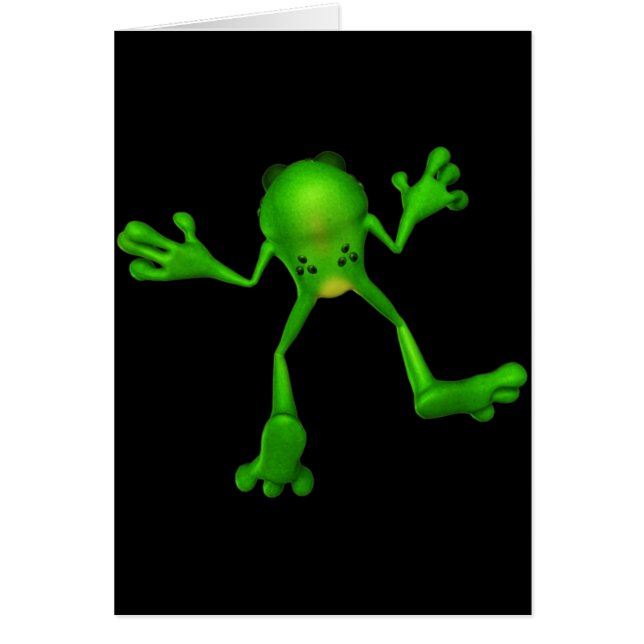 Cartão Rã Verde Bonita (Frente)