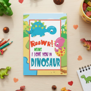 Cartão Raawr Alguns Amam Você Dionsauro Dia das Crianças 