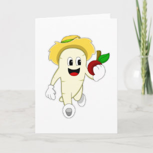 Cartão Rabanete como Fazendeiro com Fruta