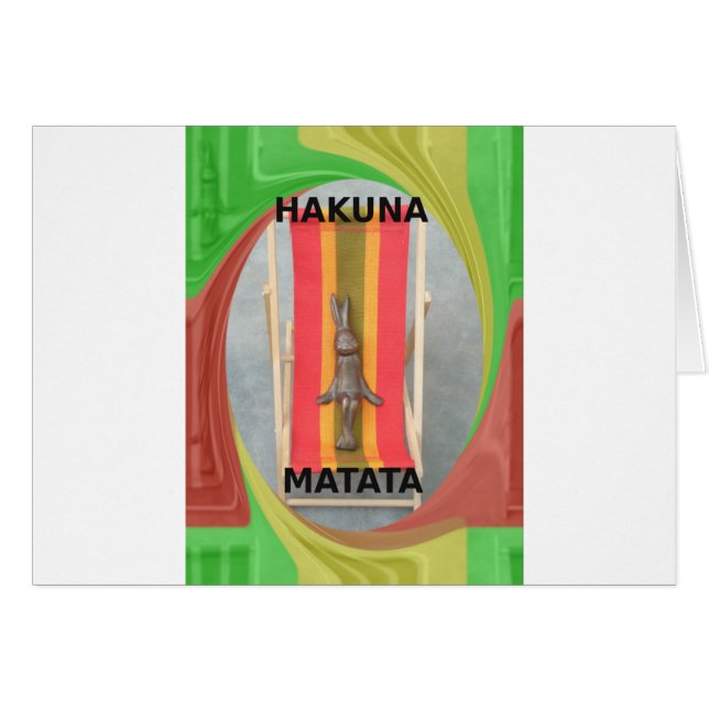 Cartão Rabbit Apenas Refrigerindo a hora de verão (Frente Horizontal)